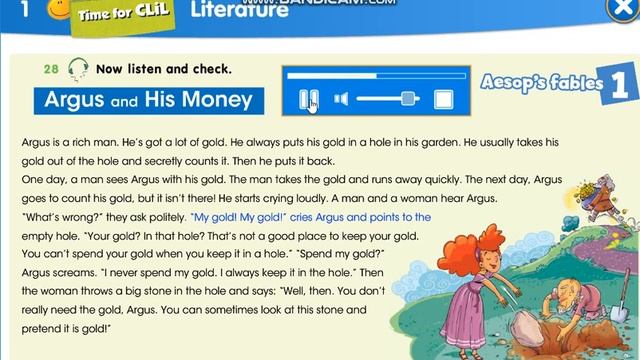 Smiles 4 Module 1 Argus and his Money, Time for CLIL p 14 ex 28 смотреть онлайн