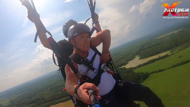 Полеты на параплане с инструктором в Калужской области! Летает - Чачуа Пётр! смотреть онлайн