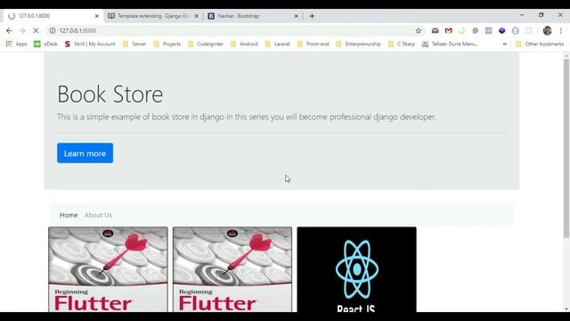 Python Django Tutorial in Hindi | Extends HTML in Django | Top Menu in Django | Bootstrap in Django смотреть онлайн