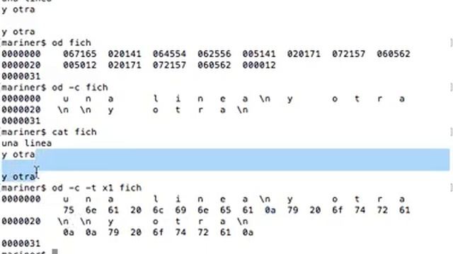 Curso de SO. Intro. Clip #16. ficheros, bytes, y líneas; od смотреть онлайн
