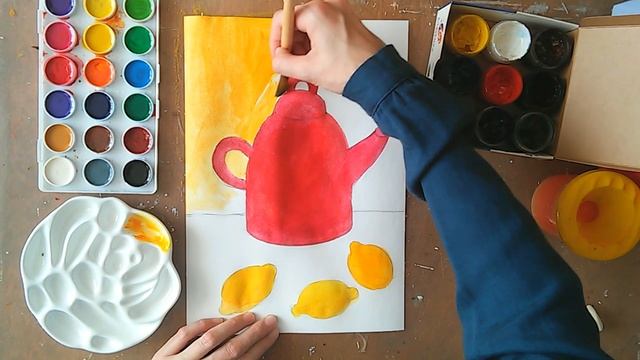 Рисуем с детьми натюрморт: Чай с лимоном смотреть онлайн