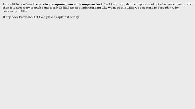 Magento: Why we need to commit composer.lock file in magento 2? смотреть онлайн