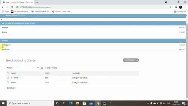 Showing Table View Admin Side #14 | E-commerce Website | Python Django Tutorial In Hindi смотреть онлайн