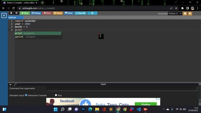 cara menampilkan calendar dengan python смотреть онлайн