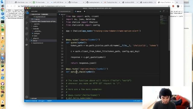 Build an option trading bot with TradingView webhooks, Python, TD Ameritrade API, and AWS Lambda смотреть онлайн