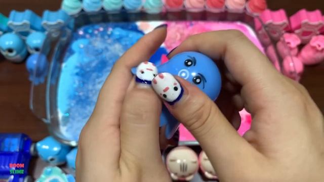 PINK SLIME And BLUE SLIME || Mixing Random Things Into Fluffy Slime || Boom Slime