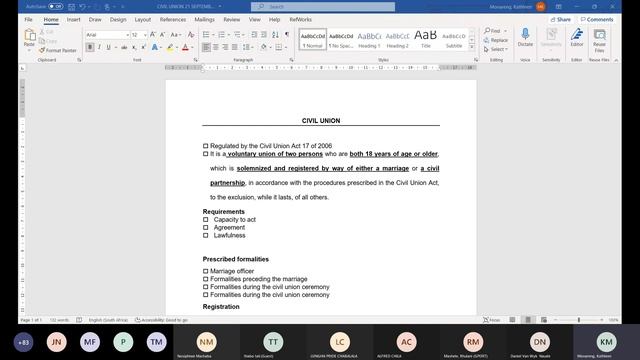 PVL2601 QA SESSION 2021 CIVIL UNIONS смотреть онлайн