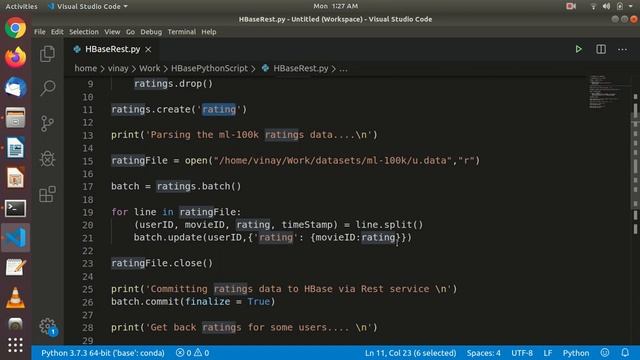 How to access HBase via Rest Service using Python Client смотреть онлайн