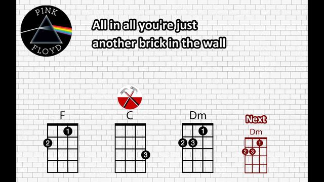 Another Brick In The Wall - Pink Floyd - Ukulele Play Along смотреть онлайн