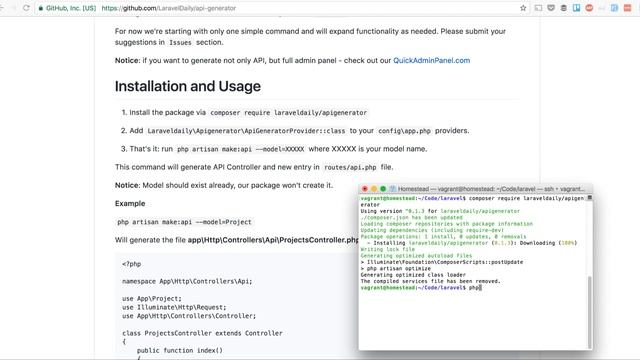 Demo: Laravel 5 API Generator package смотреть онлайн