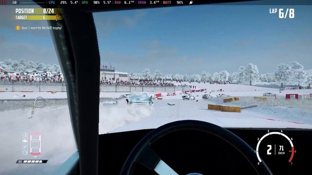 #182 [Steam Deck] Wreckfest - Bloomfield Speedway - Race - Limo