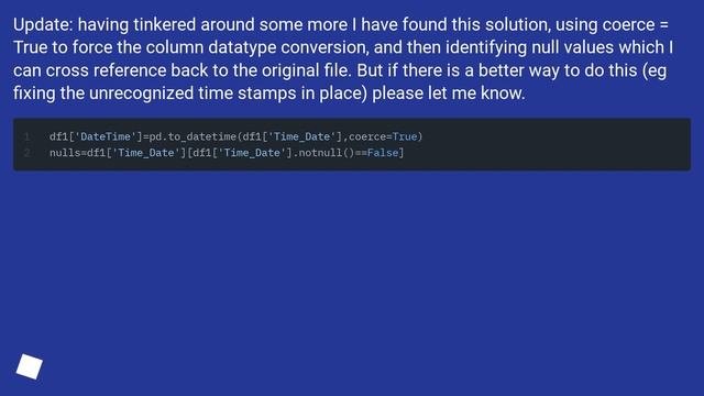 Handling Pandas dataframe columns with mixed date formats смотреть онлайн