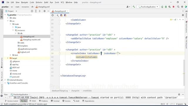 How to create index in column in lequibase xml using spring boot | Java Programming смотреть онлайн