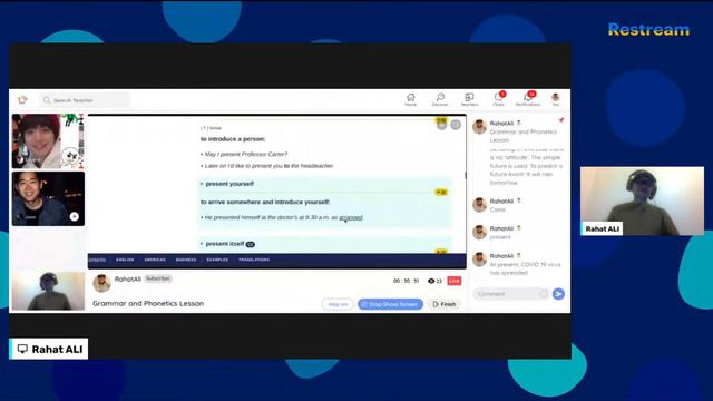 RahatAli's LiveStream from the Hallo app: Grammar and Phonetics Lesson смотреть онлайн