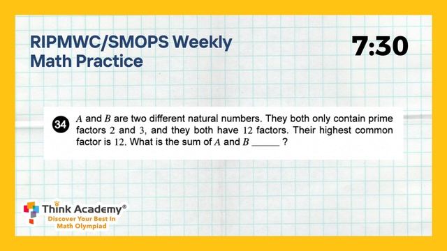 RIPMWC and SMOPS Timed Practice - Week 7 Day 34 смотреть онлайн