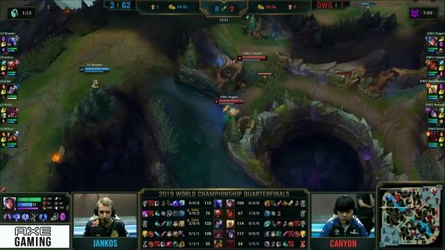 G2 vs. DWG | Игра 4 Worlds 1/4 Play-off 2019 Main Event | G2 Esports vs. Damwon Gaming смотреть онлайн