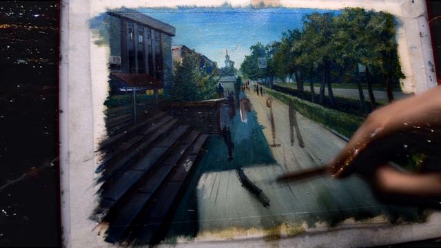 Рисуем Пейзаж Город Бишкек смотреть онлайн