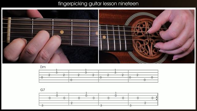 Left Handed Guitar Lesson 19.  GCH Guitar Academy Fingerstyle, Fingerpicking Course