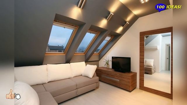 29 cozy attics! Design ideas for living rooms in the attic of the house! смотреть онлайн