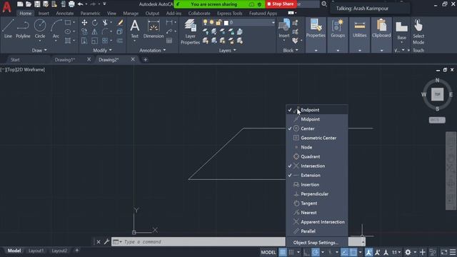 18: Object Snap (AutoCAD Tutorial) смотреть онлайн