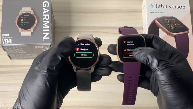 Garmin Venu Rose Gold VS Fitbit Versa 2 | Comparison & Features смотреть онлайн