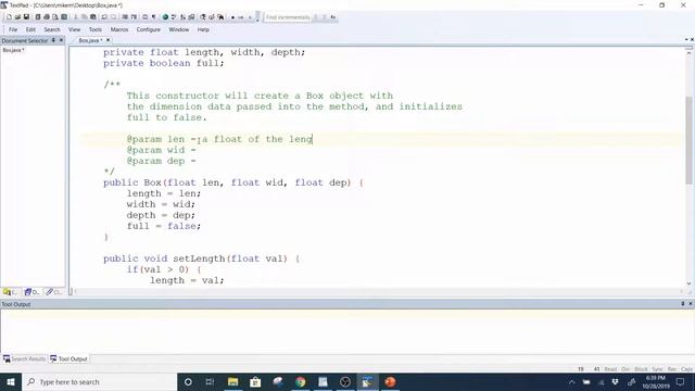 Java 1, Fall 2019 - Chapter 4 Javadoc example смотреть онлайн