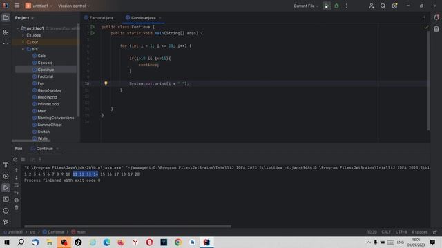 Основы Java. Урок 028. Оператор continue. смотреть онлайн