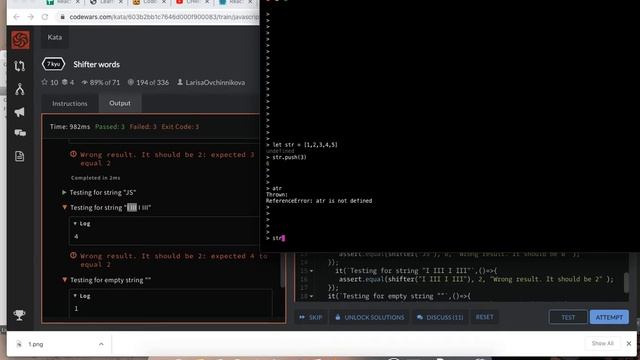 Shifter words | Codewars 7 kyu | Javascript смотреть онлайн
