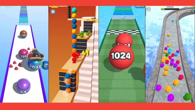 Ball Merge 2048 / Stack Rider / Ball Run 2048 / Bump POP Gameplay Android iOS смотреть онлайн