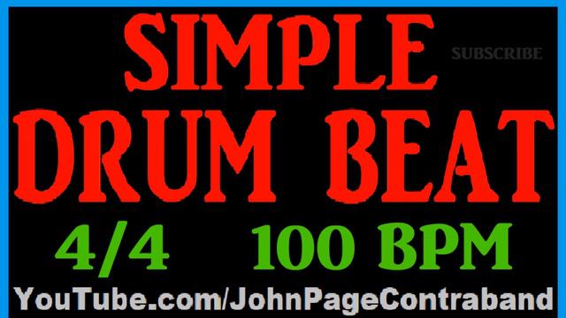 Simple Straight Drum Beat 100 bpm Practice Loop Tool Metronome 4/4 HD HQ смотреть онлайн