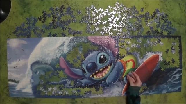 Stitch Big Wave - Jigsaw Puzzle Timelapse смотреть онлайн