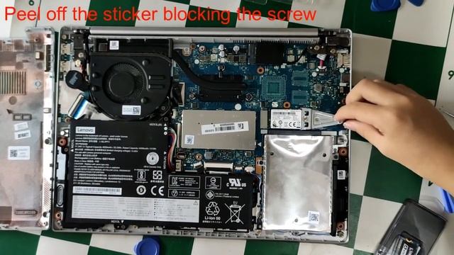 Lenovo IdeaPad S340 change SSD card tutorial смотреть онлайн