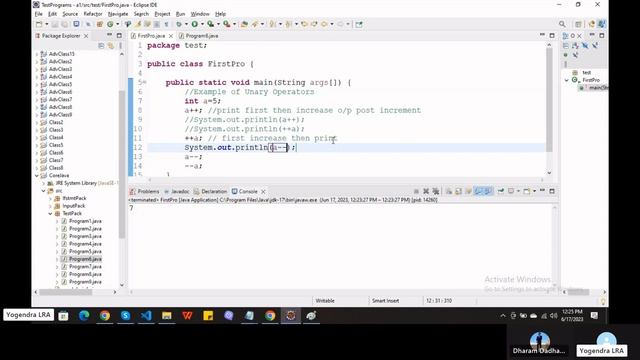 Unary Operators In java Developer Programming Language смотреть онлайн