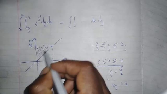 Double integration of e^(y^2) and change of order of integration. ∬e^(y^2) dydx смотреть онлайн