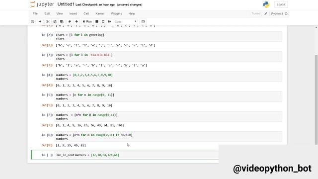 List comprehension. Обучение Python. Урок Пайтон. смотреть онлайн