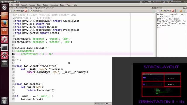 CPU Widget Tutorial - 1 [Python Kivy] смотреть онлайн