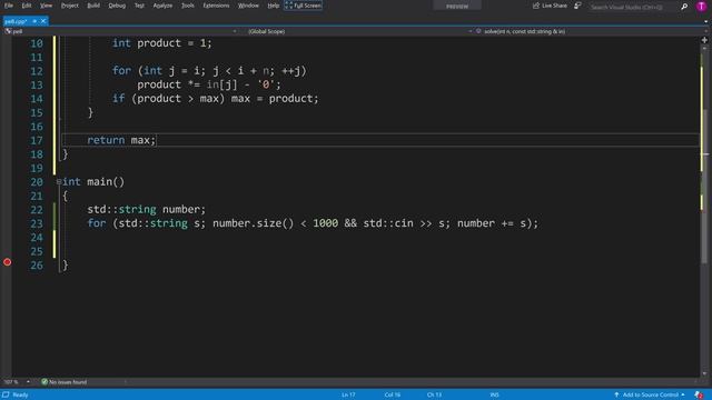 Project Euler #8 Наибольшее произведение в последовательности или как Таня ошибку искала :) смотреть онлайн