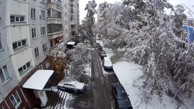 Новосибирск, 09-10-2016, после ночного снегопада смотреть онлайн