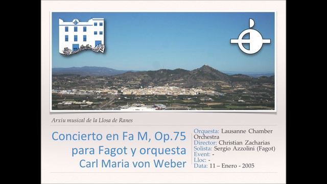Concierto en Fa Mayor, Op 75 para Fagot y orquesta - C.M.von Weber [Versión original] смотреть онлайн