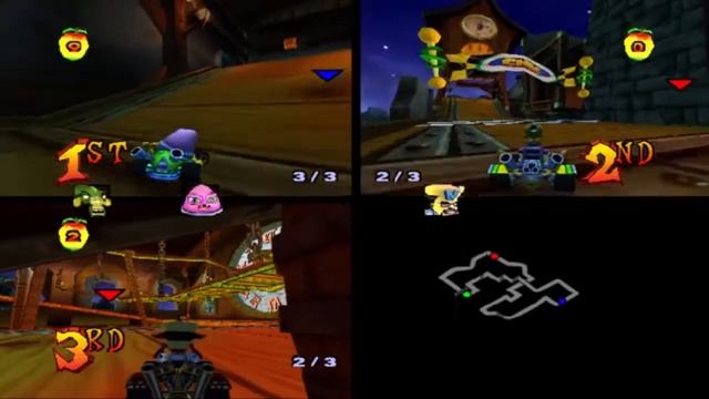 Crash Nitro Kart | PS2 | Multiplayer Split Screen Gameplay смотреть онлайн