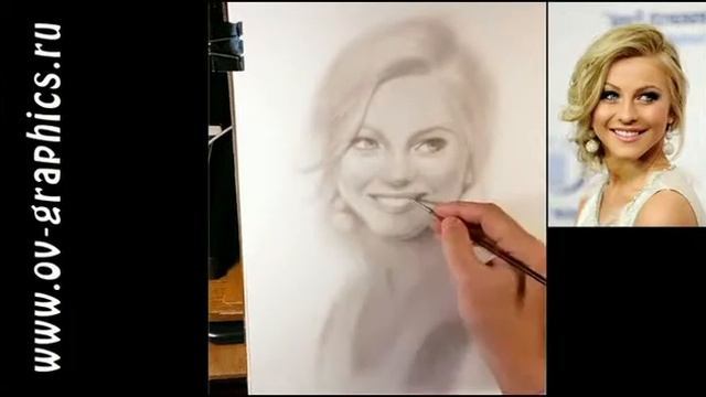 Портрет по фотографии (сухая кисть) смотреть онлайн