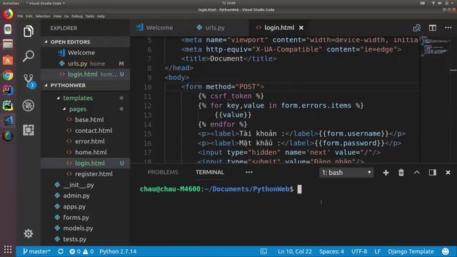 [Khóa học lập trình website Python Django] - Bài 17 - Login - Logout - HowKteam.com смотреть онлайн
