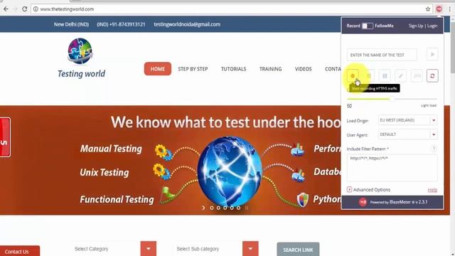 Jmeter Tutorial 3.2 - Jmeter Recording with Blazemeter plugin смотреть онлайн