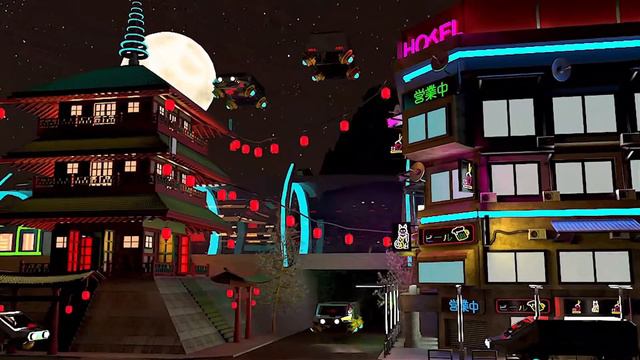 Japan Style Cyberpunk City 3D Environment смотреть онлайн