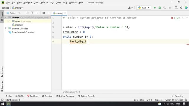 Python Program to Reverse a Number смотреть онлайн