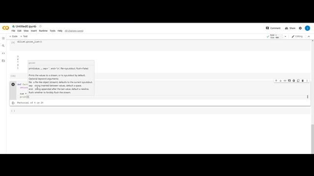 factorial function \ python смотреть онлайн