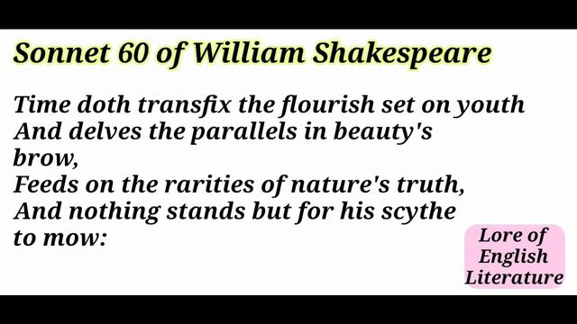 Explanation of "Sonnet 60" of William Shakespeare смотреть онлайн