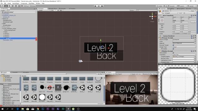 How to make simple menu system in Unity using Playmaker_level selection смотреть онлайн