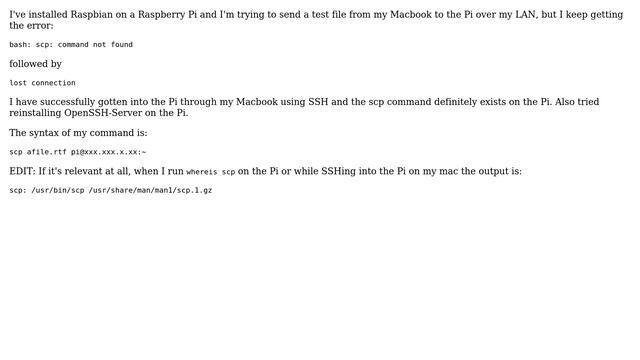 'Command not found' error when trying to scp file (2 Solutions!!) смотреть онлайн