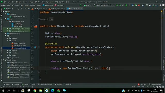 Bottom Sheet Dialog in Android studio | #android #dialog #java #bottomsheetdialog смотреть онлайн